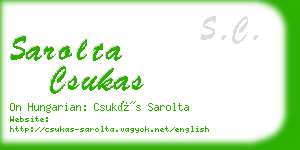 sarolta csukas business card